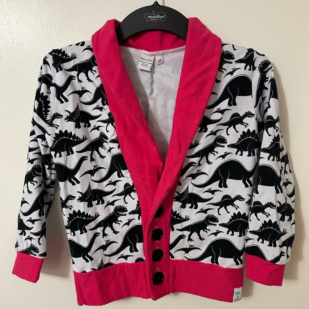 Dinosaur Print Kids Cardigan